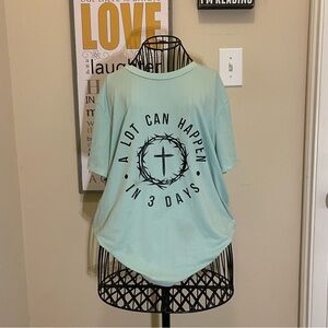 Women's Light Blue Graphic Tee